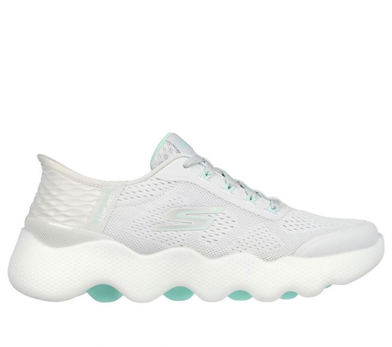 White Skechers Slip-ins: Go Walk Massage Fit Women\'s Sneakers | MJNR-89467