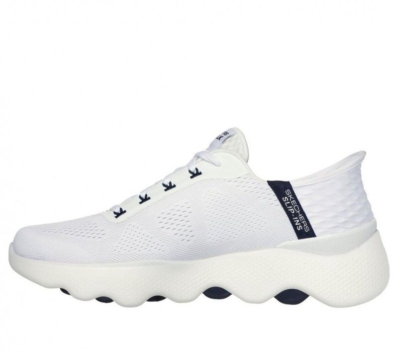 White Skechers Slip-ins: Go Walk Massage Fit Men's Sneakers | PCBS-86579