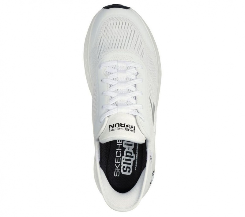 White Skechers Slip-ins: Max Cushioning Hyper Craze Men's Sneakers | UTDX-69841