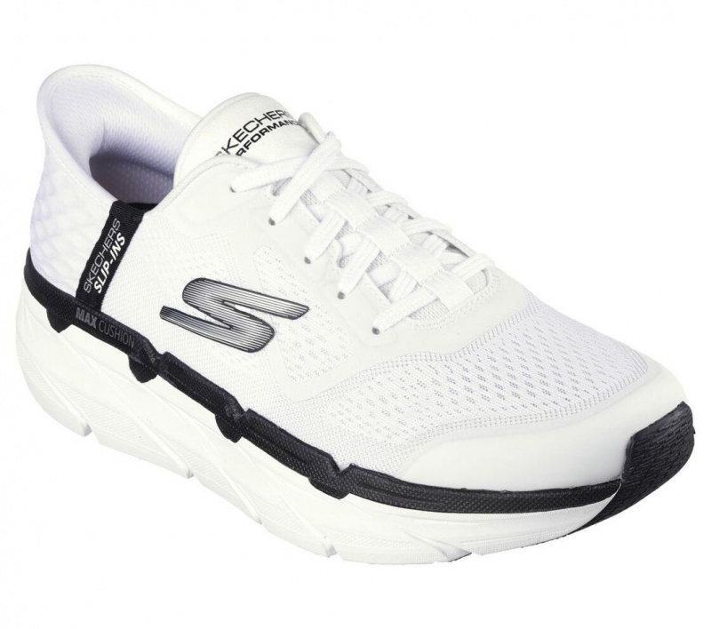 White Skechers Slip-ins: Max Cushioning Premier Men's Sneakers | ZIMN-76941