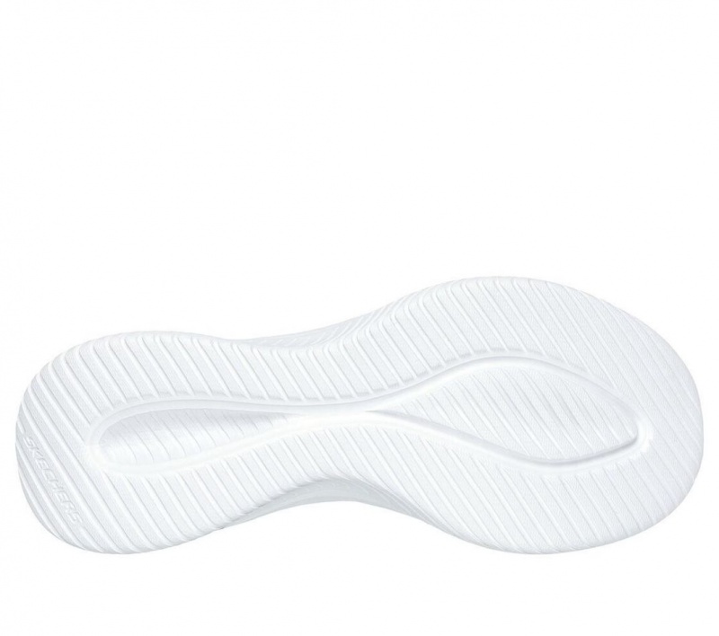 White Skechers Slip-ins: Ultra Flex 3.0 Women's Sneakers | VYLM-78520