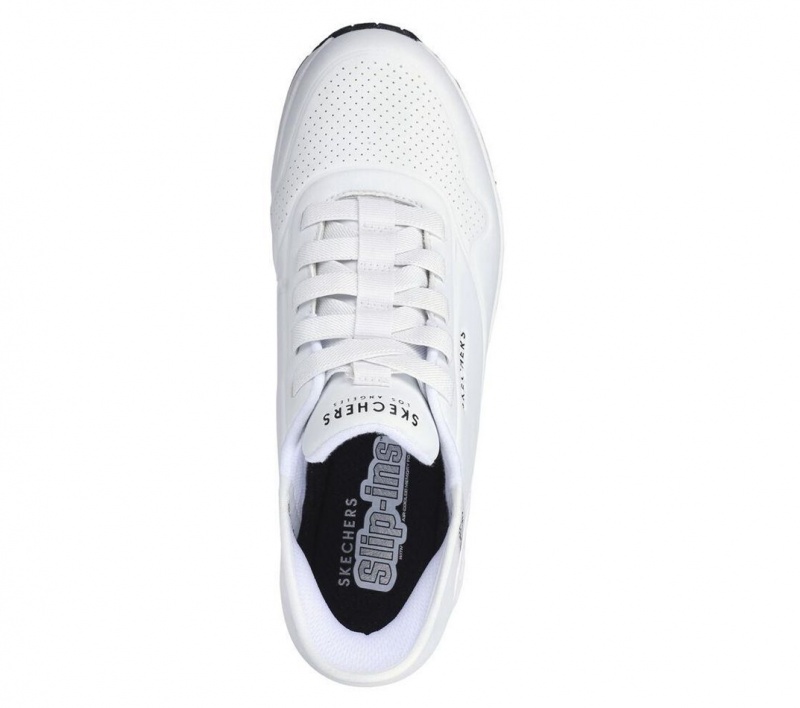 White Skechers Slip-ins: Uno - Easy Air Men's Sneakers | BWYX-09472