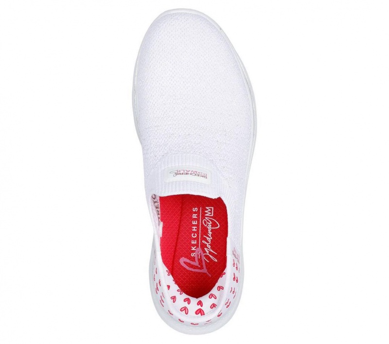 White Skechers Slip-ins X Jgoldcrown: Go Walk 7 Women's Sneakers | ALQD-67815