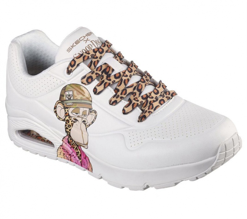 White Skechers Snoop Dogg: Uno - Dr. Bombay Men's Walking Shoes | FGQP-06927