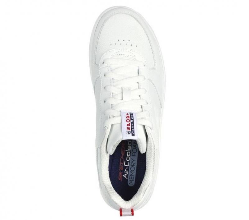 White Skechers Sport Court 92 - Illustrious Women's Walking Shoes | AWMO-84201