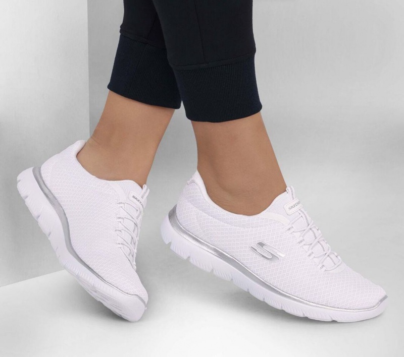 White Skechers Summits Women's Sneakers | LQFN-18639