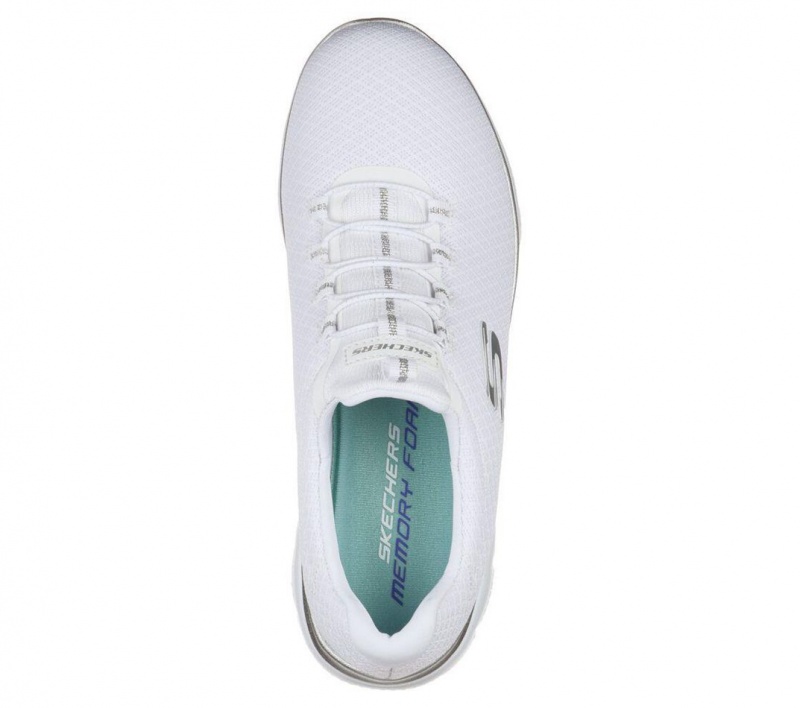 White Skechers Summits Women's Sneakers | LQFN-18639