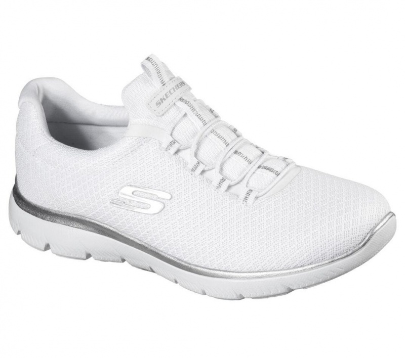 White Skechers Summits Women's Sneakers | LQFN-18639