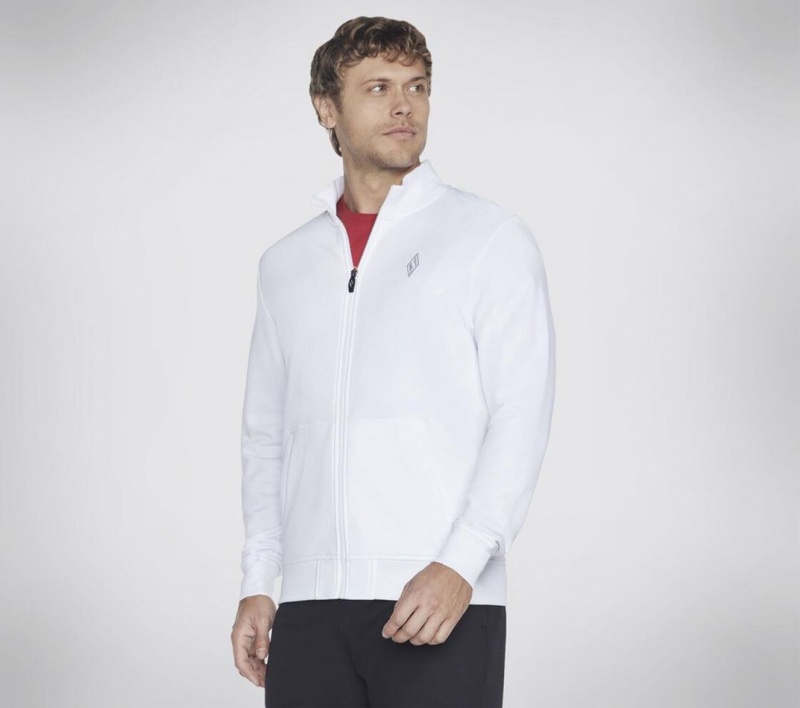 White Skechers The Hoodless Hoodie Go Walk Everywhere Men's Jackets | XPZO-94183