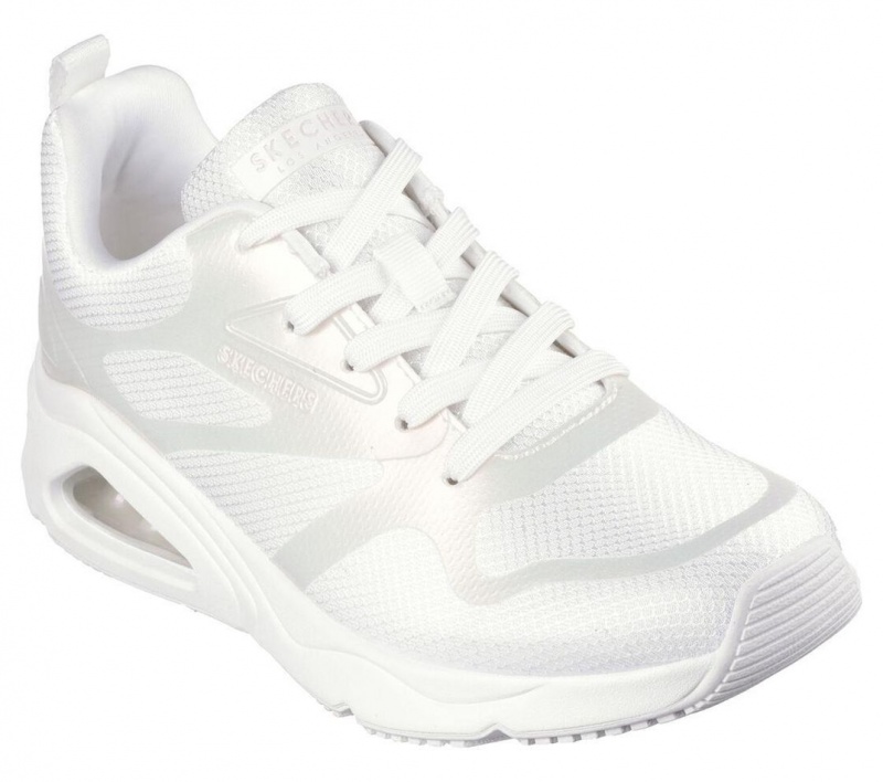 White Skechers Tres-air Uno - Shimmer N' Glow Women's Sneakers | MXCL-83057