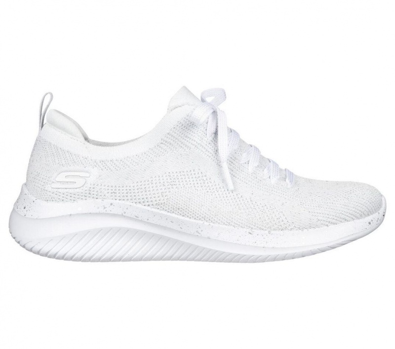 White Skechers Ultra Flex 3.0 - Let's Dance Women's Sneakers | IERX-96043