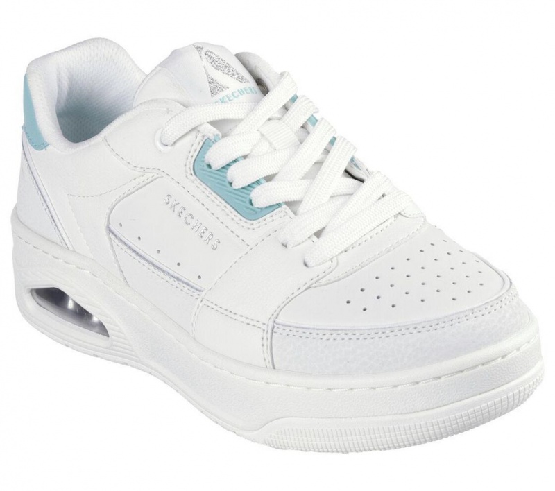 White Skechers Uno Court - Courted Style Women's Sneakers | EXGL-07128