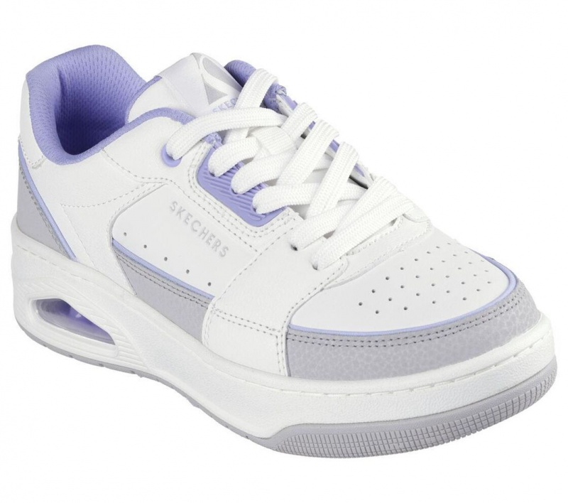 White Skechers Uno Court - Courted Style Women's Sneakers | LMYD-41537