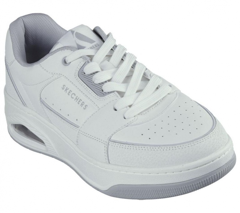 White Skechers Uno Court - Low-post Men's Sneakers | SEWA-19540