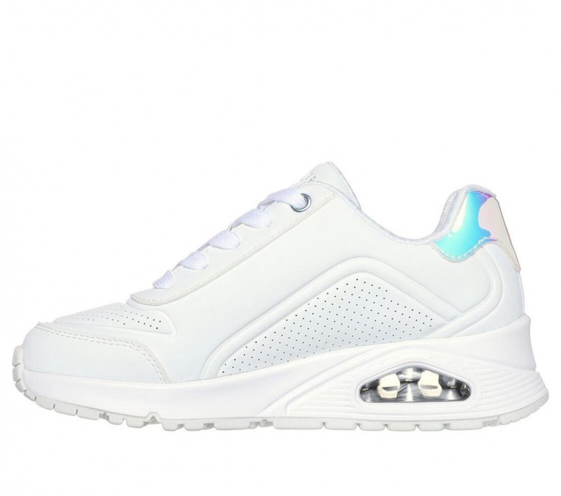 White Skechers Uno Gen1 Girls' Walking Shoes | GCSJ-01964