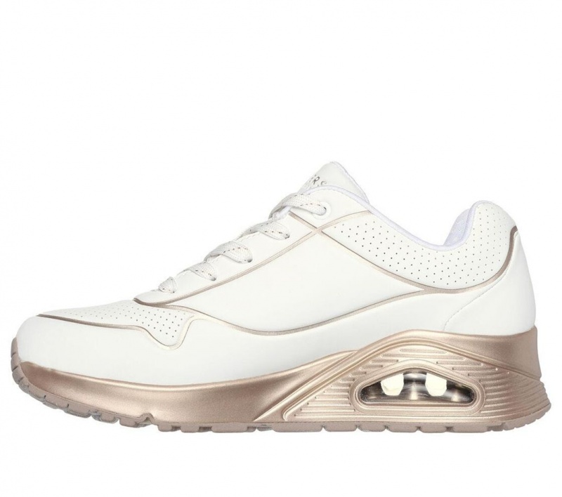 White Skechers Uno - Cool Heels Women's Sneakers | CANI-64132