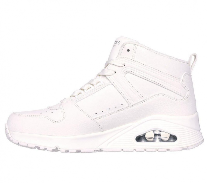 White Skechers Uno - High Regards Women's Sneakers | ENJL-08465