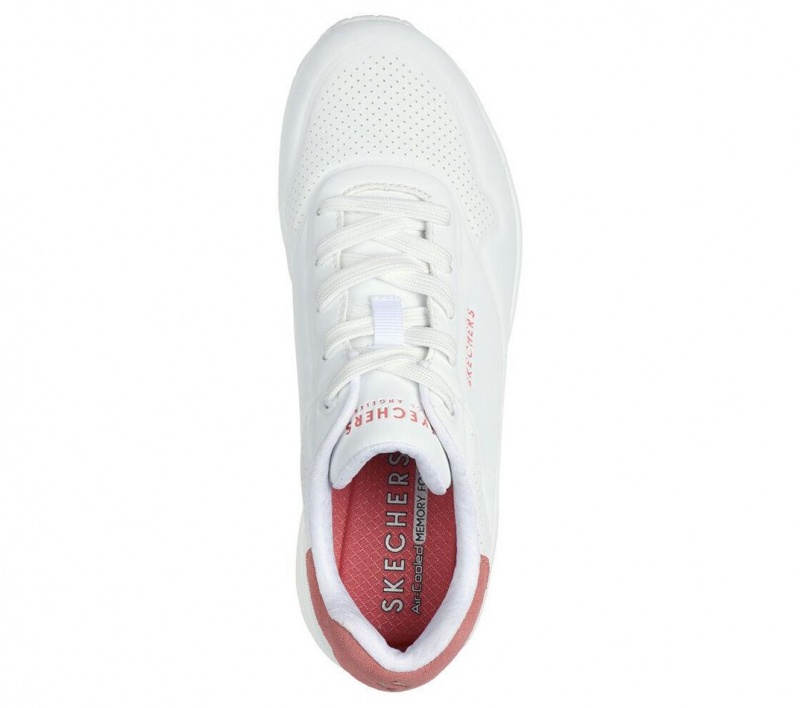 White Skechers Uno - Pop Back Women's Sneakers | DAJR-34658