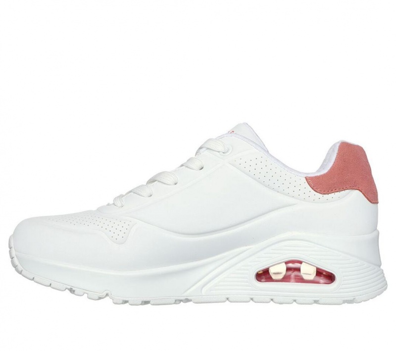 White Skechers Uno - Pop Back Women's Sneakers | DAJR-34658