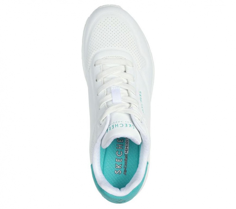 White Skechers Uno - Pop Back Women's Sneakers | ESYB-37409