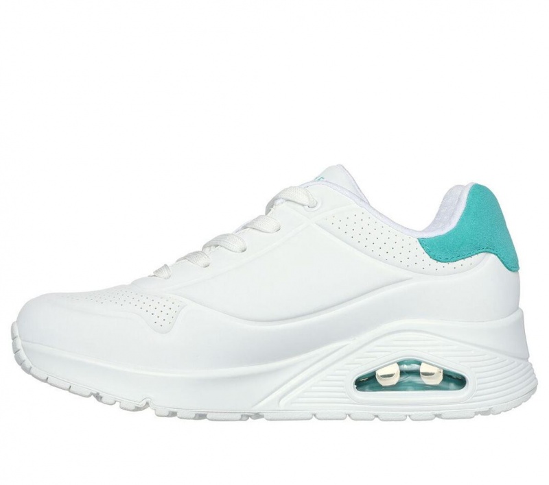 White Skechers Uno - Pop Back Women's Sneakers | ESYB-37409