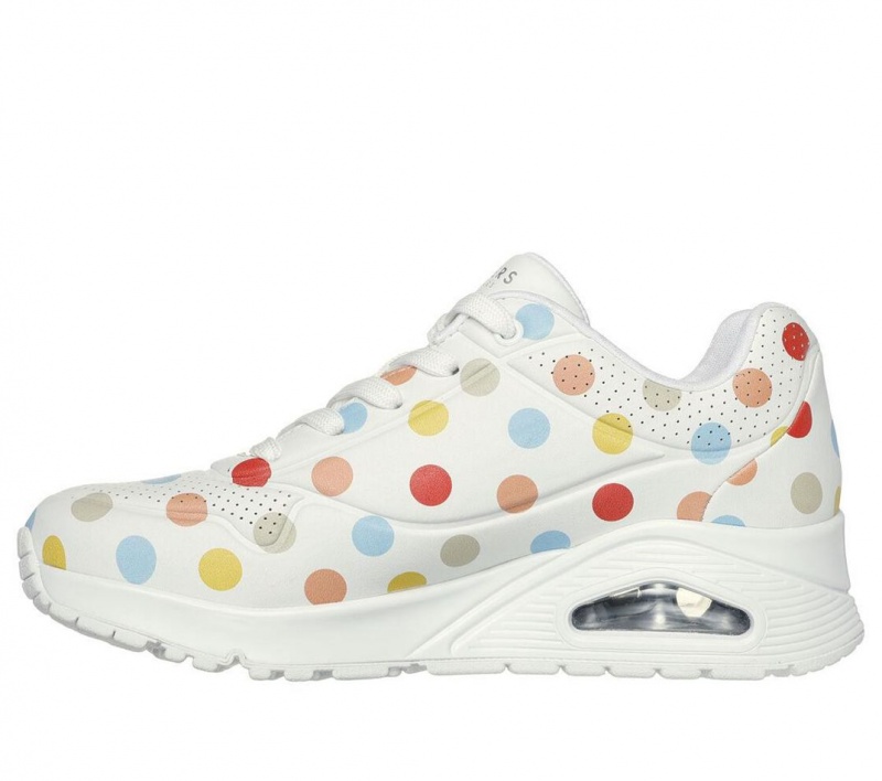 White Skechers Uno - Spotted Air Women's Sneakers | QPIG-48153