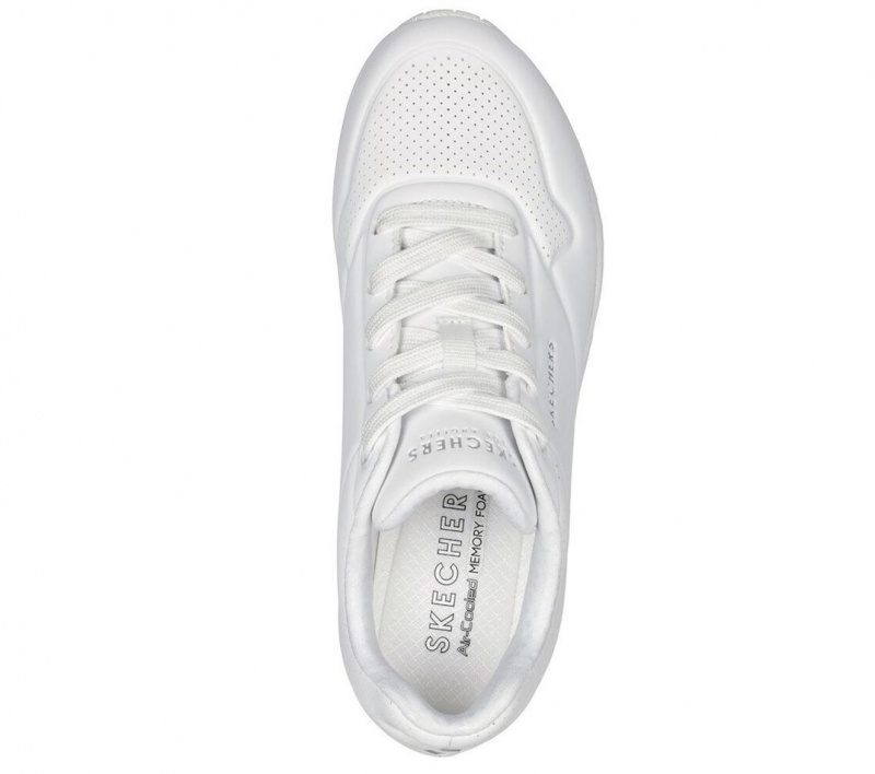 White Skechers Uno - Stand On Air Women's Sneakers | GPFT-29475