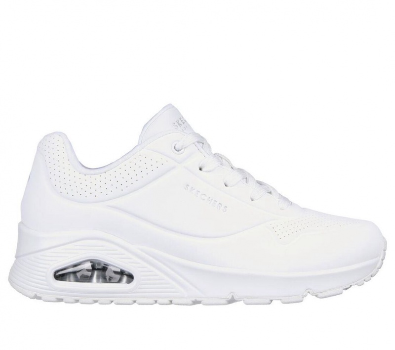 White Skechers Uno - Stand On Air Women\'s Sneakers | GPFT-29475