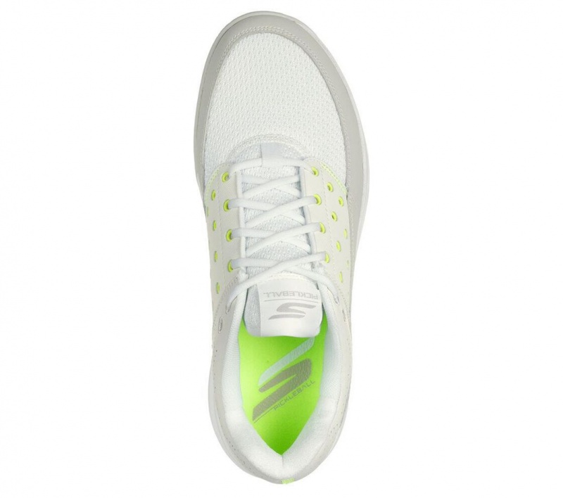 White Skechers Viper Court Luxe Men's Sneakers | YIUJ-96480