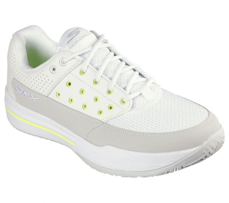 White Skechers Viper Court Luxe Men's Sneakers | YIUJ-96480