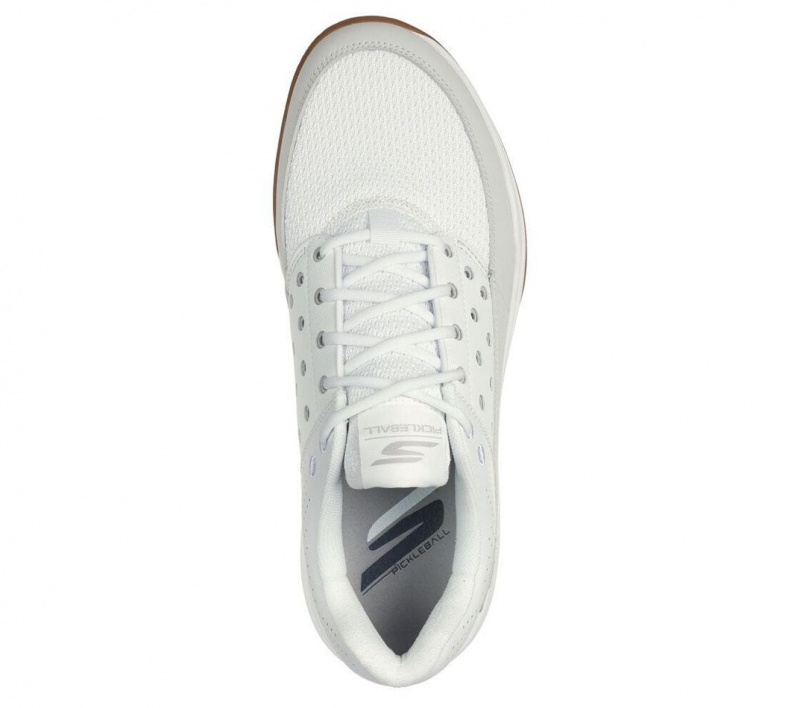 White Skechers Viper Court Luxe Men's Sneakers | WOHR-30459