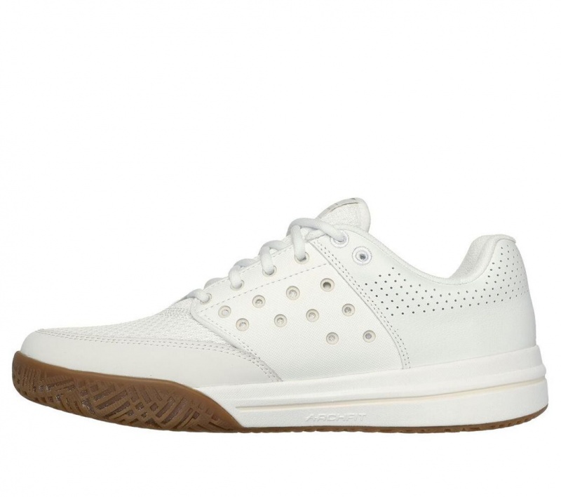 White Skechers Viper Court Luxe Women's Sneakers | PYWE-03489