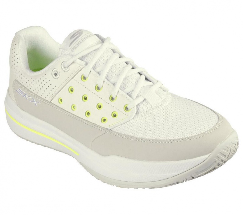 White Skechers Viper Court Luxe Women's Sneakers | DZKY-82035