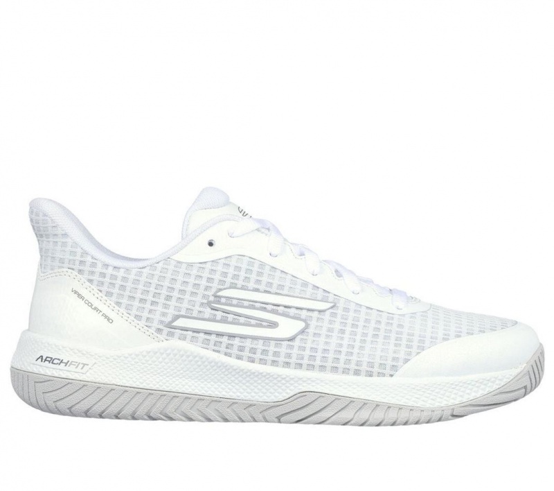 White Skechers Viper Court Pro - Pickleball Women\'s Sneakers | OHUL-04369