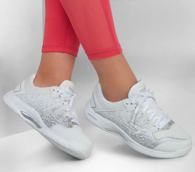 White Skechers Viper Court - Pickleball Women's Sneakers | FBZM-47932