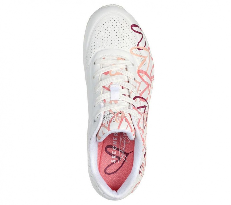 White Skechers X Jgoldcrown: Uno - Spread The Love Women's Sneakers | AQSH-57340