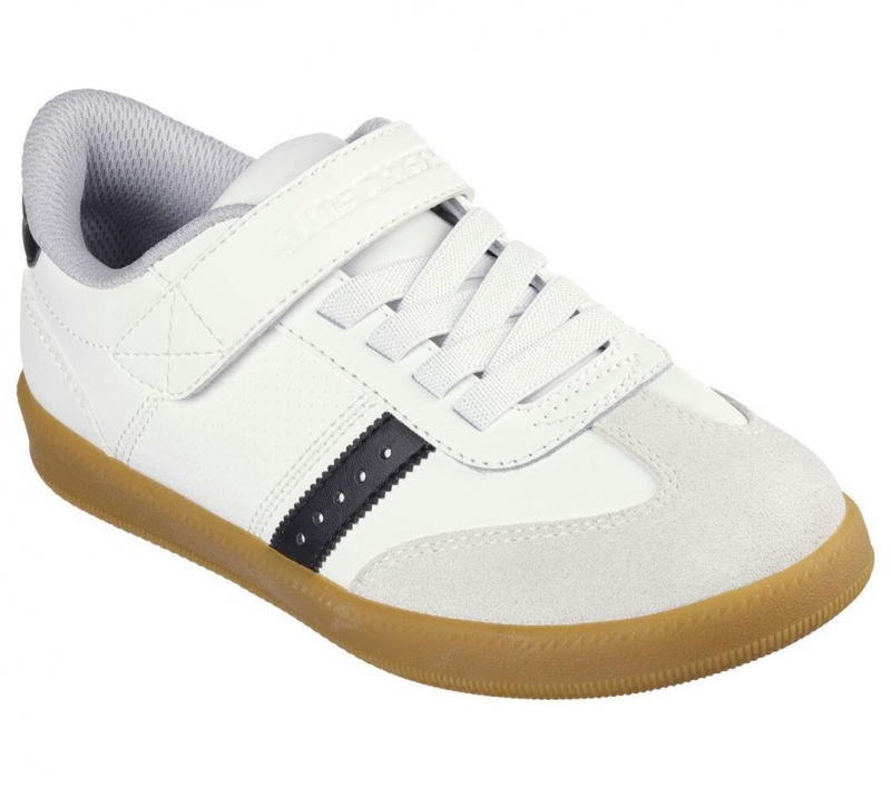 White Skechers Zinger Street Boys' Sneakers | QYBW-23045