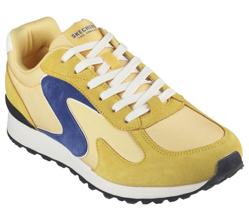 Yellow Skechers Og 85 - Modern Lace Low Retro Men's Walking Shoes | DLYH-26094