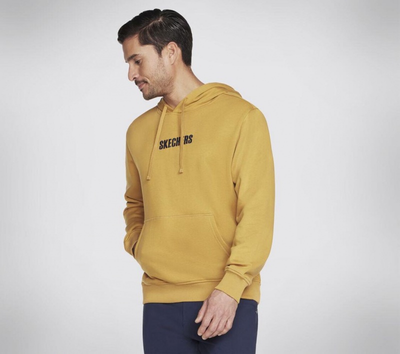 Yellow Skechers Skech-sweats Incognito Men's Hoodie | EDCY-49276