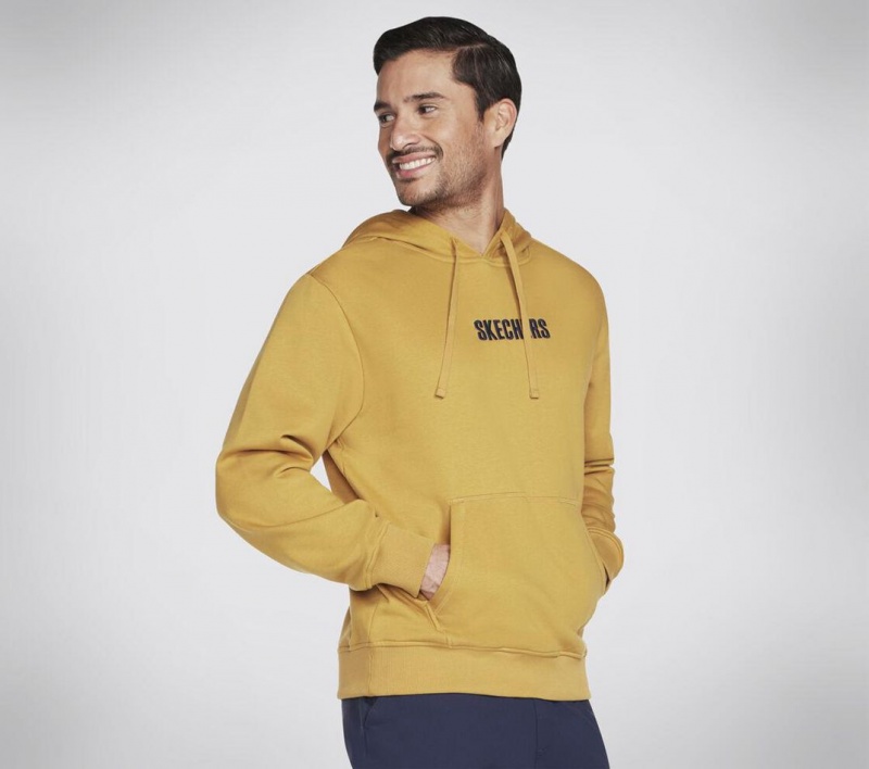 Yellow Skechers Skech-sweats Incognito Men\'s Hoodie | EDCY-49276